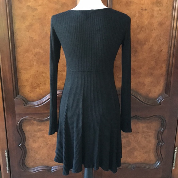 AEO Soft & Sexy Ribbed Knit Long Sleeve V-Neck Sweater Dress - Picture 5 of 14